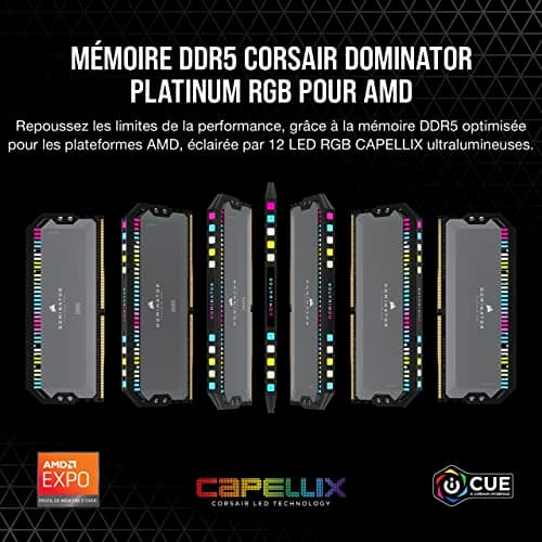 Corsair Dominator Platinum RGB Black DDR5-6000 CL30 64GB (2x32GB) image