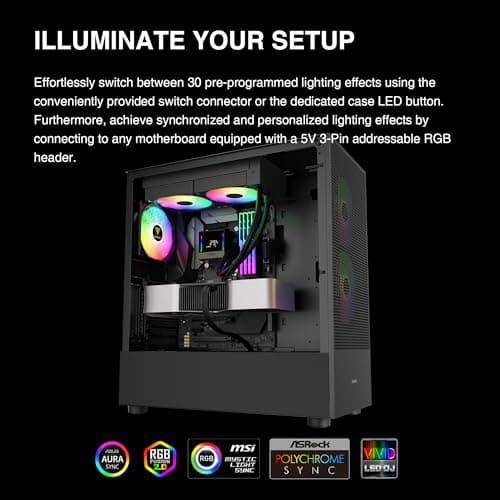 GAMDIAS CHIONE E4 Water 240mm 73.36 CFM Black image