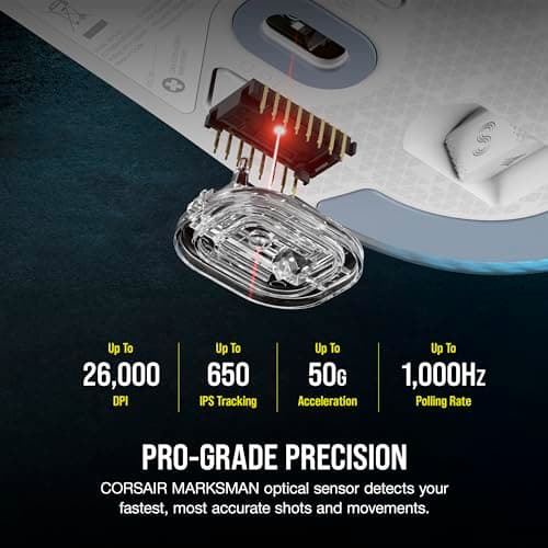 Corsair M75 Wireless Bluetooth Wired Optical Gaming Mouse image