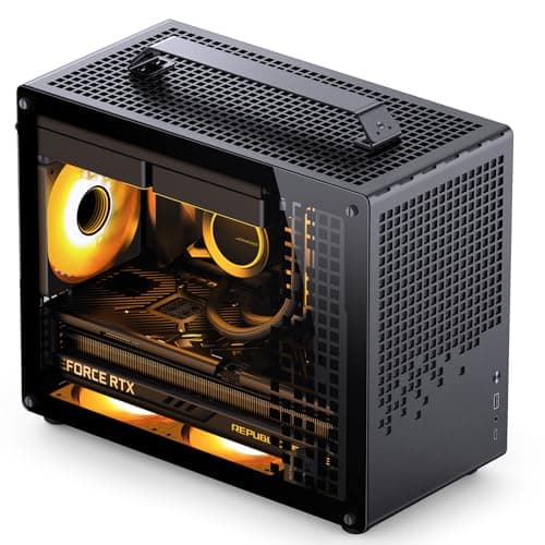 Jonsbo Jonsplus Z20 Micro ATX Desktop Black with Tempered Glass Side Panel and USB 3.2 Gen 2 Type-C, USB 3.2 Gen 1 Type-A image