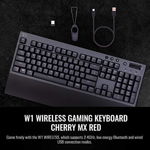 Thermaltake W1 Wireless/Bluetooth/Wired Standard Cherry MX Red Mechanical Keyboard image