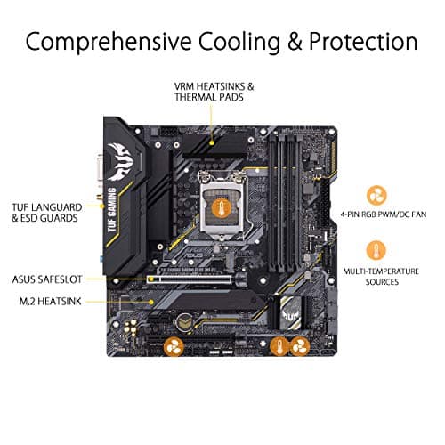 ASUS TUF GAMING B460M-PLUS Wi-Fi LGA 1200 Micro-ATX Motherboard image