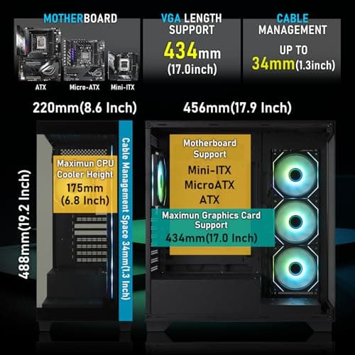 BitFenix CETO Premium ATX Mid Tower Black Tempered Glass image