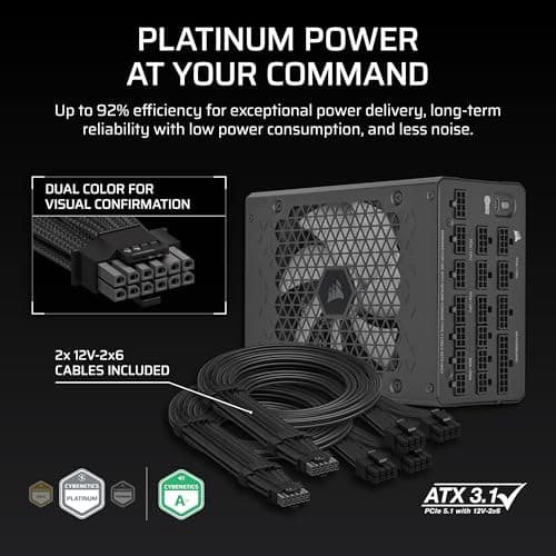Corsair HX1500i (2025) Black 1500W Fully Modular 80+ Platinum image