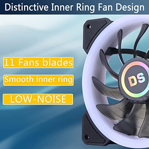 DS 120mm Addressable RGB PC Case LED Fans 3 Pack image