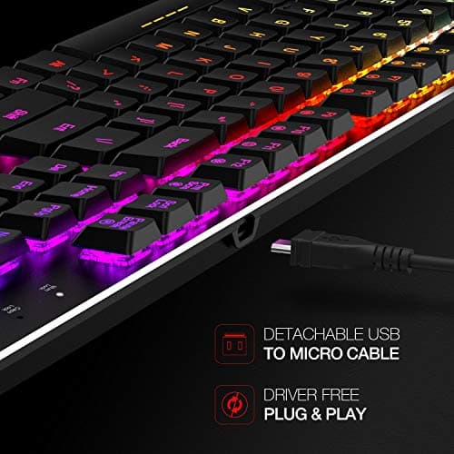 HAVIT HV-KB395L RGB Wired Mechanical Kailh Blue Gaming Keyboard image