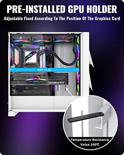 Segotep T3 Aeolus ATX Mid Tower White with Tempered Glass Side Panel and USB 3.2 Gen 2 Type-C USB 3.2 Gen 1 Type-A image