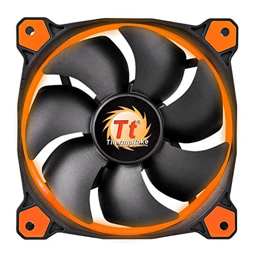 Thermaltake Riing 140mm 51.15 CFM Orange LED Black / Orange 1-Pack image