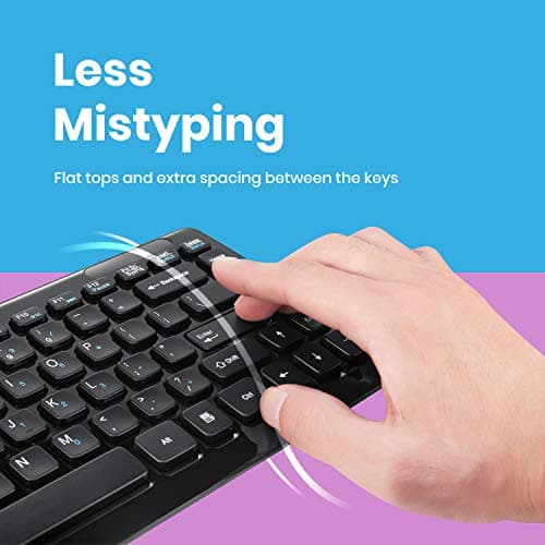 Perixx PERIDUO-707B PLUS Wireless Standard Keyboard With Optical Mouse image