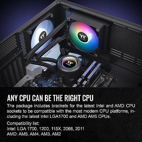 Thermaltake TH120 V2 ARGB Sync Water 120mm 57.05 CFM Black image