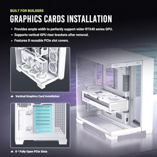 Antec C8 ATX Full Tower White with Tempered Glass Side Panel and USB 3.2 Gen 2 Type-C, USB 3.2 Gen 1 Type-A image