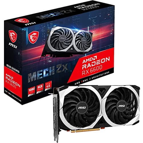 MSI MECH 2X Radeon RX 6600 8GB GDDR6 Black / Silver main image