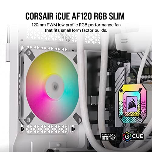 Corsair iCUE AF120 120mm White SLIM RGB PWM 56.3 CFM image