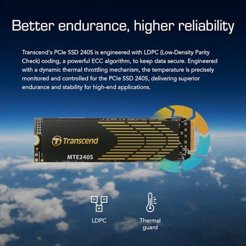 Transcend MTE240S 500GB SSD M.2-2280 PCIe 4.0 X4 NVMe image