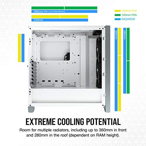 Corsair iCUE 4000X RGB ATX Mid Tower White Tempered Glass image