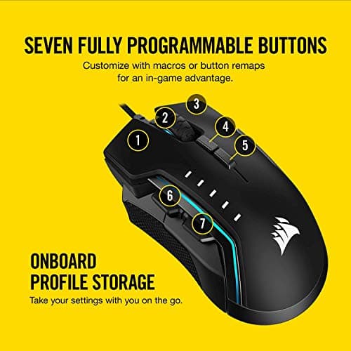 Corsair GLAIVE RGB PRO Optical Wired Gaming Mouse image