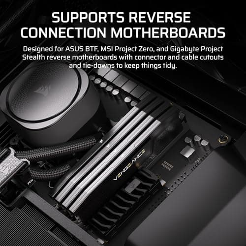 Corsair FRAME 5000D RS ATX Mid Tower Black with Tempered Glass Side Panel and USB 3.2 Gen 2 Type-C, USB 3.2 Gen 1 Type-A image