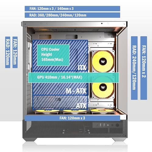 KEDIERS P6 Wood Black 5 ARGB Fans image