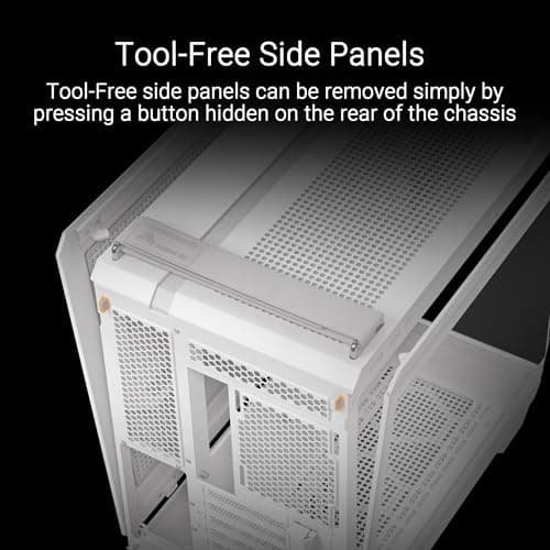 Asus TUF Gaming GT502 Horizon ATX Mid Tower White with Tempered Glass Side Panel and USB 3.2 Gen 2 Type-C, USB 3.2 Gen 1 Type-A image