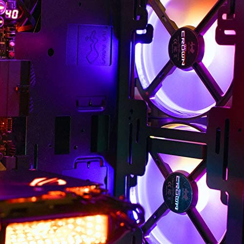 In Win CROWN AC120 120mm Black / Clear PWM Addressable RGB 53.08 CFM 2-Pack image