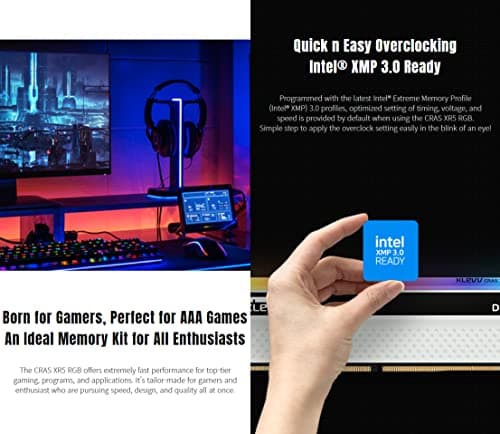 Klevv CRAS XR5 RGB White DDR5-7000 CL36 32GB (2x16GB) image