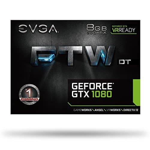 EVGA GeForce GTX 1080 FTW DT GAMING 8GB GDDR5X Black / Gray image