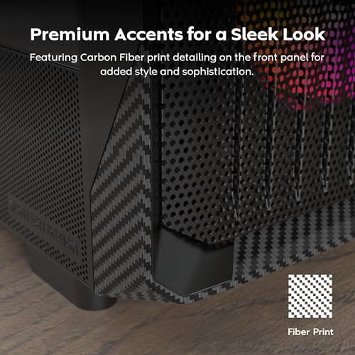 Montech X5 ATX Mid Tower Black with Tempered Glass Side Panel and USB 3.2 Gen 2x2 Type-C, USB 3.2 Gen 1 Type-A, USB 2.0 Type-A image