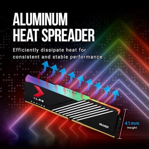 PNY XLR8 Gaming MAKO EPIC-X RGB Black DDR5-6000 CL40 32GB (2x16GB) image