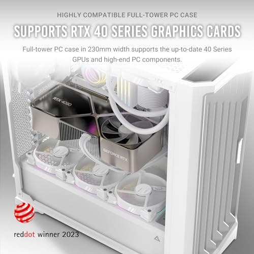 Antec Performance 1 ATX Full Tower White Tempered Glass image