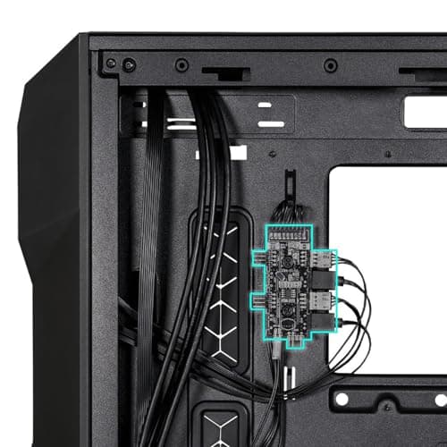 Cooler Master TD300 Micro ATX Mini Tower Black Tempered Glass Side Panel Mesh image