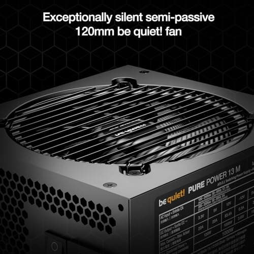 be quiet! Pure Power 13 M Fully Modular ATX Power Supply - 1000 Watts ATX 3.1 - Black image