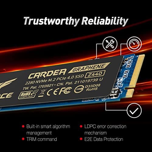 TEAMGROUP Cardea Zero Z440 Graphene 1TB SSD M.2-2280 PCIe 4.0 NVMe image