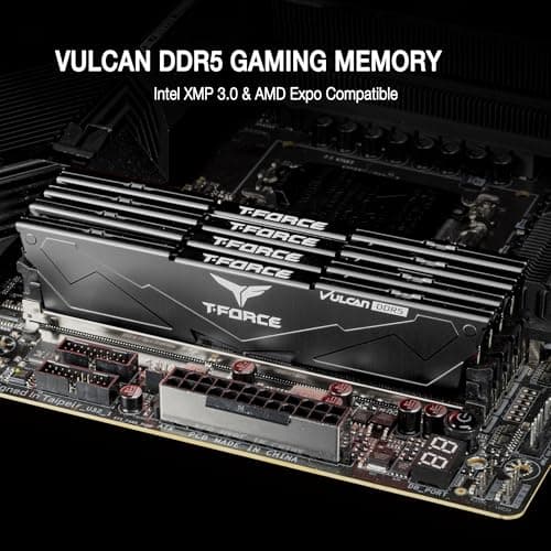 TEAMGROUP T-Force Vulcan Black DDR5-6000 CL38 32GB (2x16GB) image