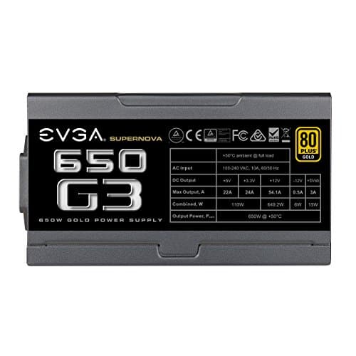 EVGA SuperNOVA 650 G3 650W Fully Modular 80+ Gold image