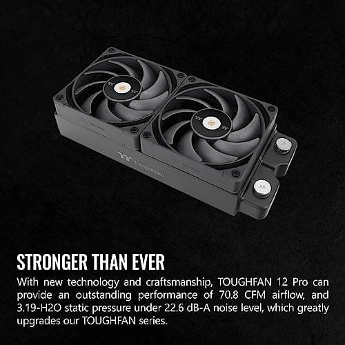 Thermaltake TOUGHFAN 12 Pro 120mm Black PWM 70.8 CFM image