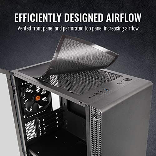 Thermaltake S300 Tempered Glass Edition ATX Mid-Tower Computer Case with 120mm Rear Fan Pre-Installed CA-1P5-00M1WN-00 image