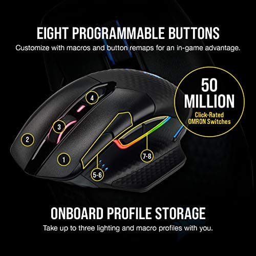Corsair Dark Core RGB Pro Wireless Gaming Mouse - Black image