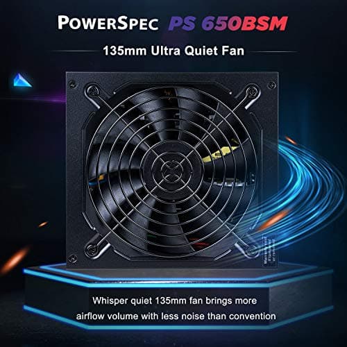 PowerSpec PS 650BSM Black 650W Semi-Modular 80+ Bronze Certified image
