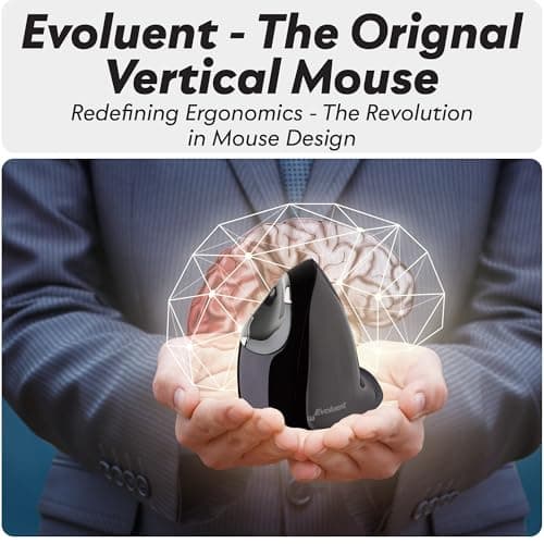 Evoluent VMDMW VerticalMouse D Medium Wireless Laser Mouse image