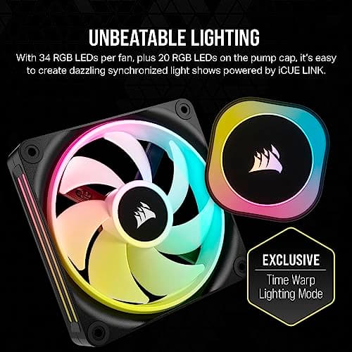 Corsair iCUE LINK H150i RGB Water 360mm 63.1 CFM Black image
