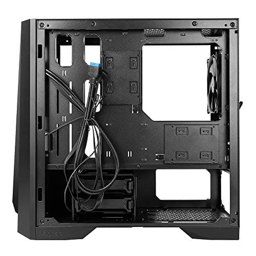 Antec Dapper Dark Phantom DP301M Black Steel / ARGB Lighting / Tempered Glass Side Panel Compact Micro-ATX Gaming Case image