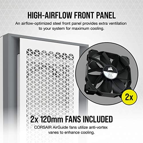 Corsair 5000D AIRFLOW ATX Mid Tower White / Gray Tempered Glass Side Panel image