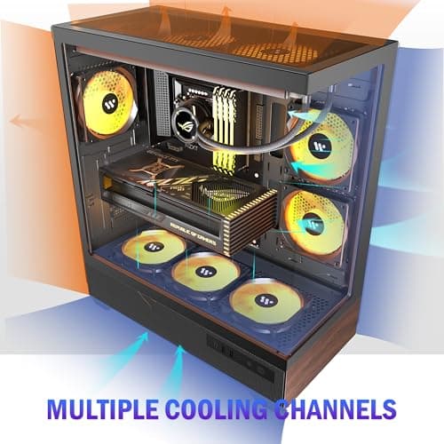 KEDIERS P6 Wood Black 5 ARGB Fans image