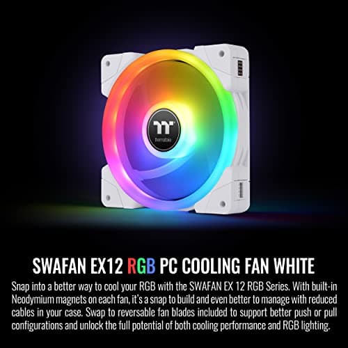 Thermaltake SWAFAN EX12 120mm White RGB 3-Pack image
