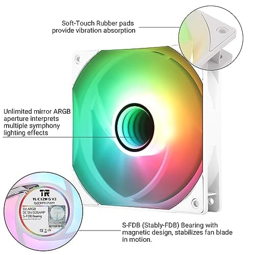 Thermalright TL-C12W-S V3 120mm White PWM ARGB image