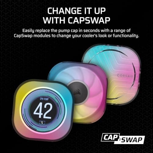 Corsair iCUE LINK TITAN Water 420mm RX RGB 94.7 CFM Black AIO Liquid Cooler image