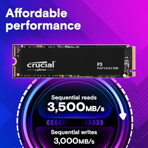 Crucial P3 2TB M.2 SSD PCIe 3.0 NVMe image