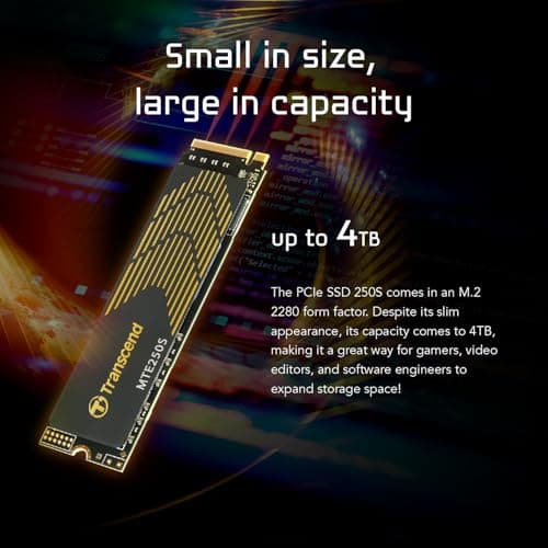 Transcend 250S 4TB SSD M.2 PCIe 4.0 NVMe image