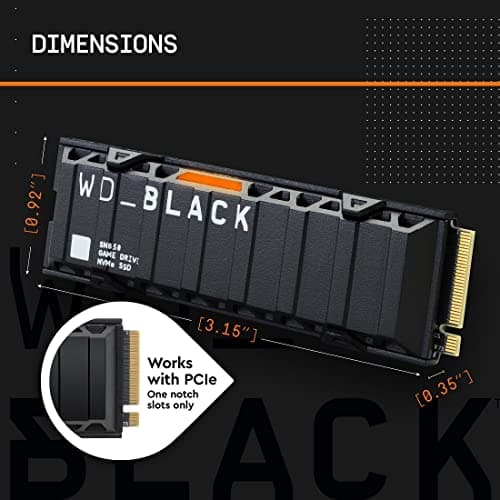 Western Digital Black SN850 w/Heatsink 2TB SSD M.2-2280 PCIe 4.0 X4 NVMe image