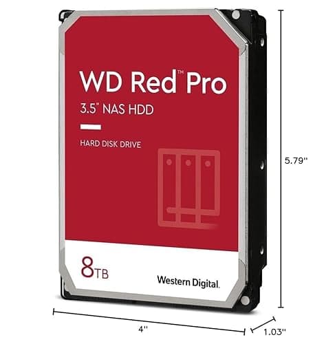 Western Digital Red Pro 8 TB 3.5" Internal HDD 7200 RPM SATA 6.0 Gb/s image